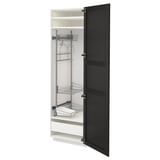 METOD / MAXIMERA High cabinet with cleaning interior, white/Lerhyttan black stained, 60x60x200 cm