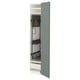 METOD / MAXIMERA High cabinet with cleaning interior, white/Nickebo matt grey-green, 40x60x200 cm