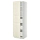 METOD / MAXIMERA High cabinet with drawers, white/Bodbyn off-white, 60x60x200 cm
