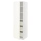 Option: METOD / MAXIMERA High cabinet with drawers, white/Vallstena white, 60x60x200 cm