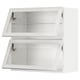 METOD Wall cab horiz 2 gls drs w push-op, white/Hejsta white clear glass, 80x80 cm
