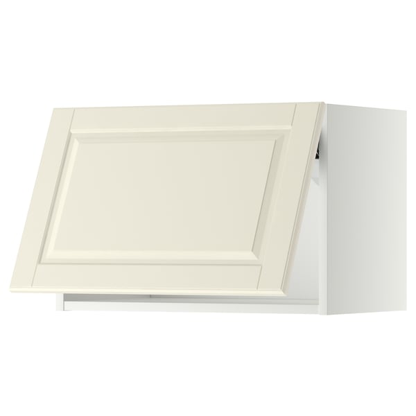 METOD Wall cabinet horizontal w push-open, white/Bodbyn off-white, 60x37x40 cm