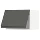 METOD Wall cabinet horizontal w push-open, white/Voxtorp dark grey, 60x37x40 cm