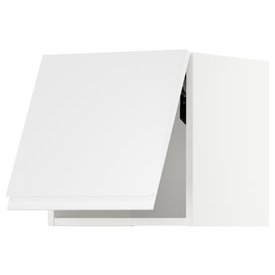 METOD Wall cabinet horizontal, white/Voxtorp high-gloss/white, 40x37x40 cm