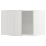 METOD Wall cabinet, white/Ringhult light grey, 60x37x40 cm