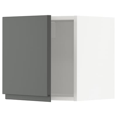 METOD Wall cabinet, white/Voxtorp dark grey, 40x37x40 cm