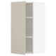 METOD Wall cabinet with shelves, white/Havstorp beige, 40x37x80 cm