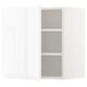 METOD Wall cabinet with shelves, white/Voxtorp high-gloss/white, 60x37x60 cm