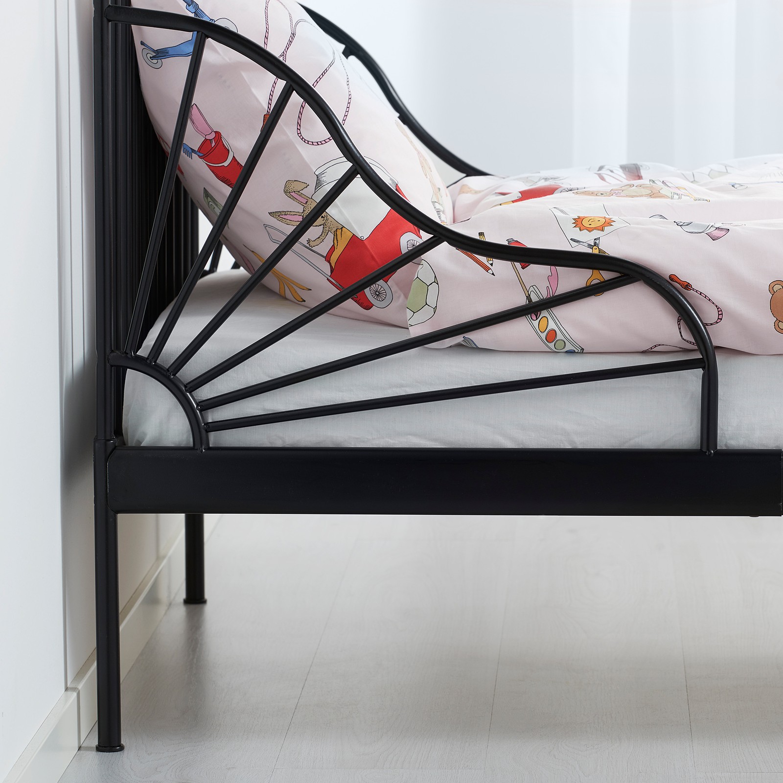 MINNEN Extendable bed, black, 80x200 cm (311/2x783/4") IKEA