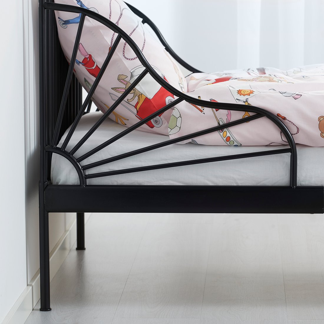 MINNEN Extendable bed, black, 80x200 cm (311/2x783/4") IKEA