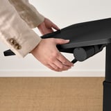 MITTZON Laptop table with castors, black, 66x50 cm