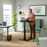MITTZON Laptop table with castors, black, 66x50 cm