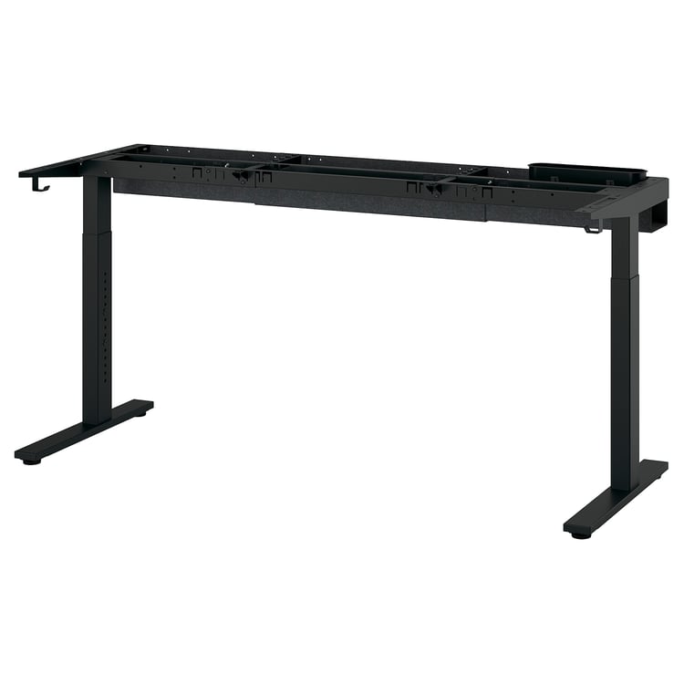 MITTZON underframe for desk, black, 120/140/160x60 cm (471/4/551/8