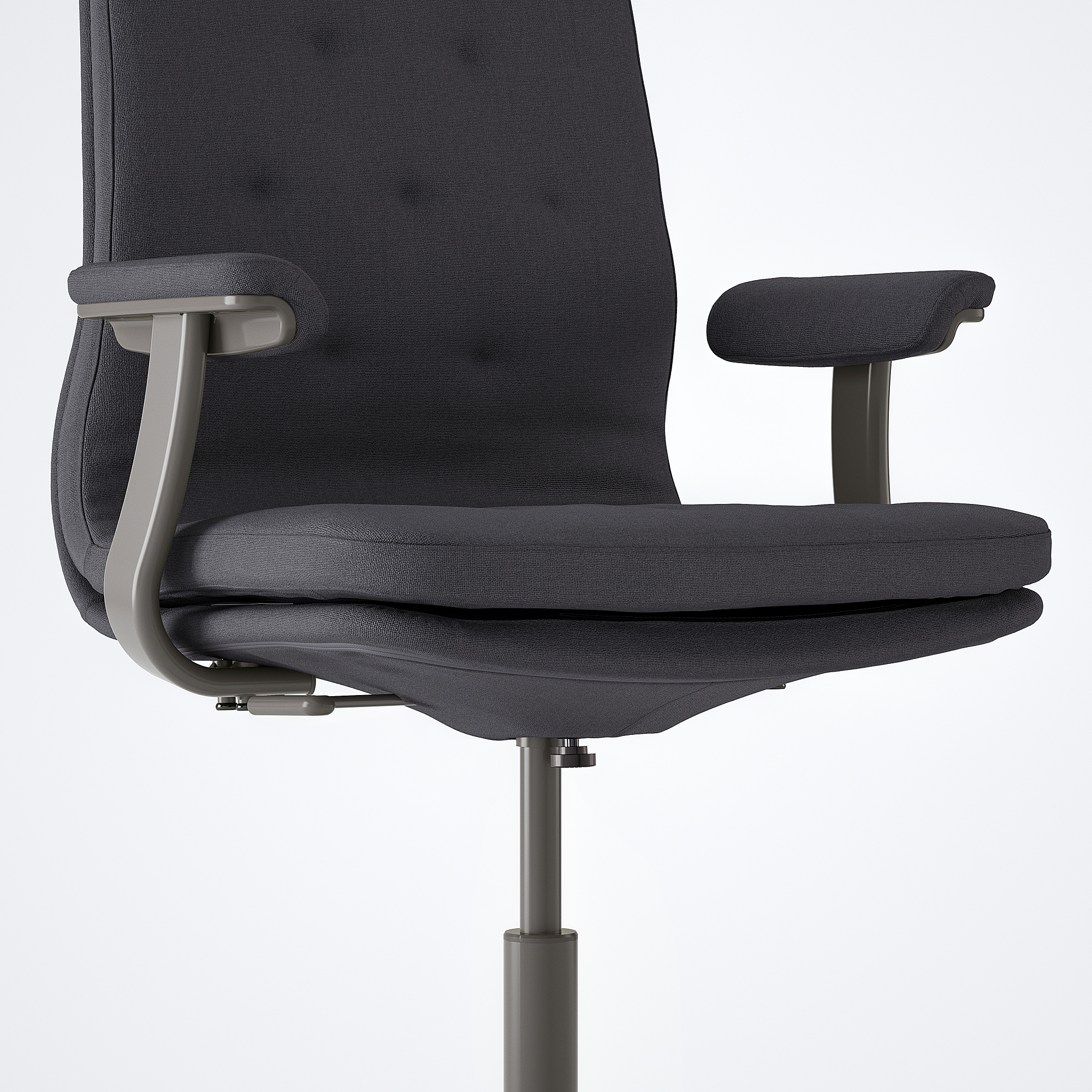 MULLFJÄLLET Conference chair with castors Naggen dark grey IKEA