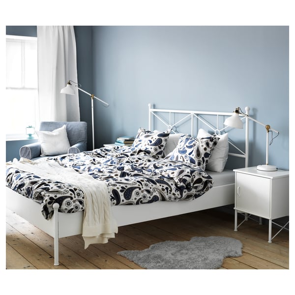 MUSKEN Bedside table, white, 45x58 cm