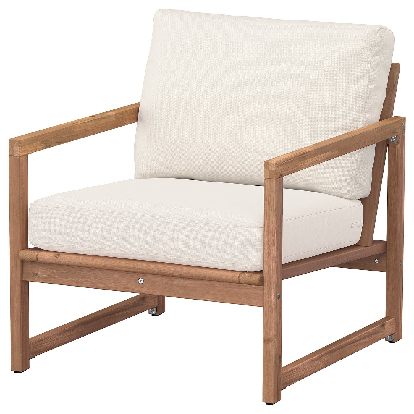 NÄMMARÖ lounge chair, outdoor, light brown stained/Frösön