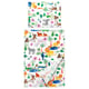 NATTHÄGER Flat sheet and pillowcase, multicolour/jungle, 150x250/50x80 cm