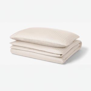 NATTJASMIN Duvet cover and pillowcase, light beige, 150x200/50x80 cm
