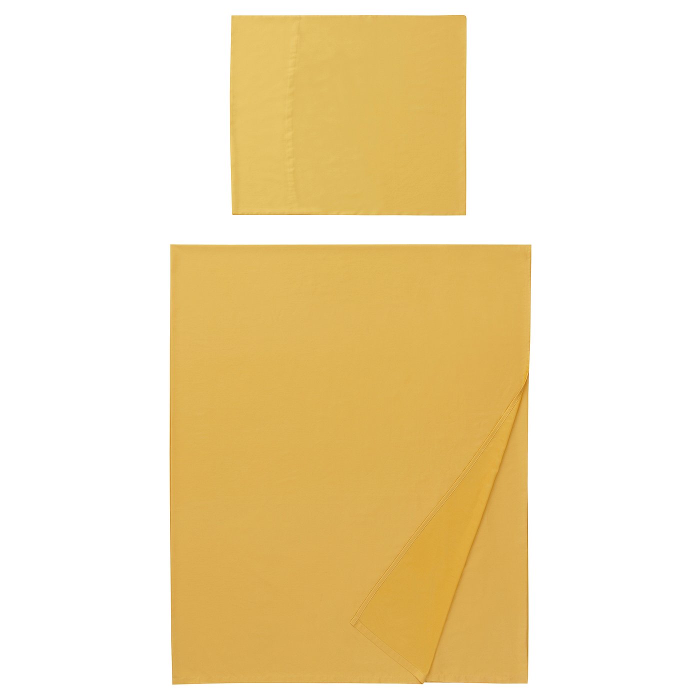NATTJASMIN flat sheet and pillowcase, yellow, 150x260/50x80 cm (59x102