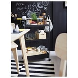 NISSAFORS Trolley, black, 50.5x30x83 cm