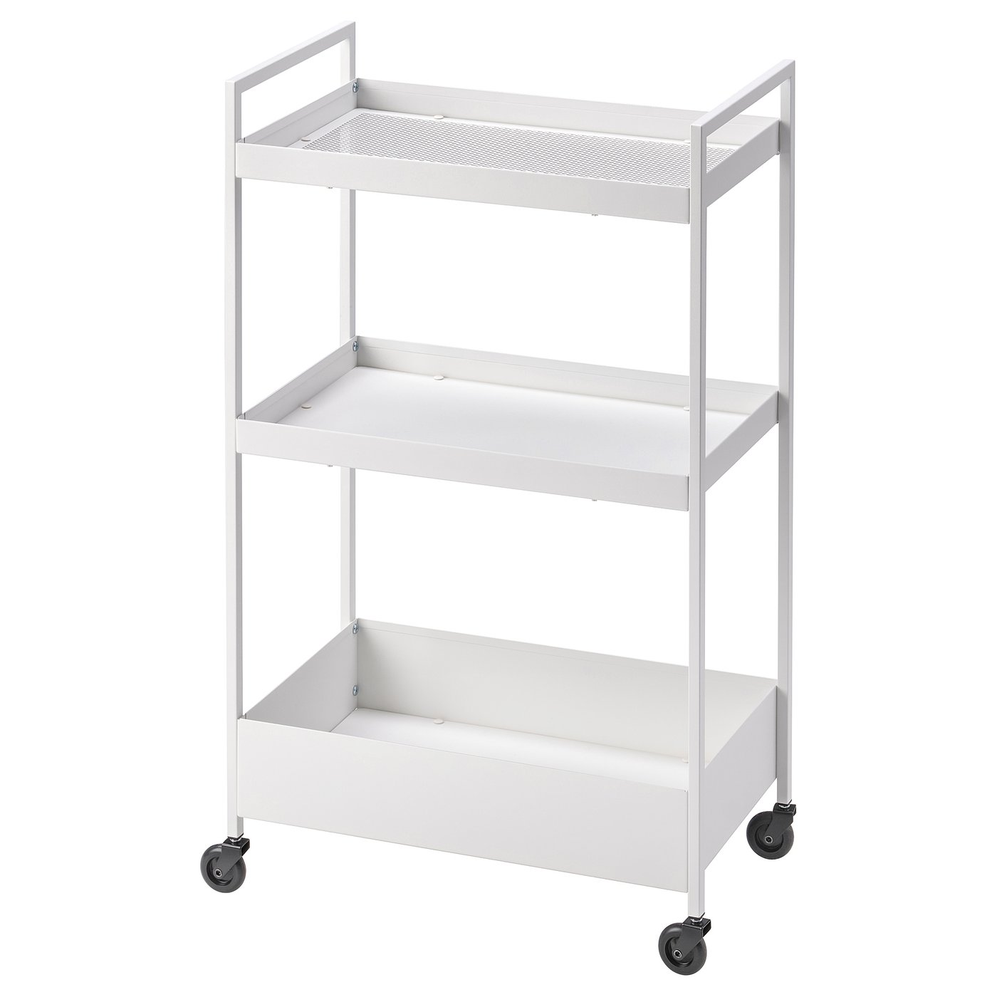 NISSAFORS Trolley, white, 50.5x30x83 cm (19 7/8x11 3/4x32 5/8 ")