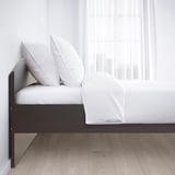 NODELAND Bed frame, black-brown/Leirsund, 160x200 cm