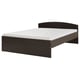 NODELAND Bed frame, black-brown/Lönset, 160x200 cm