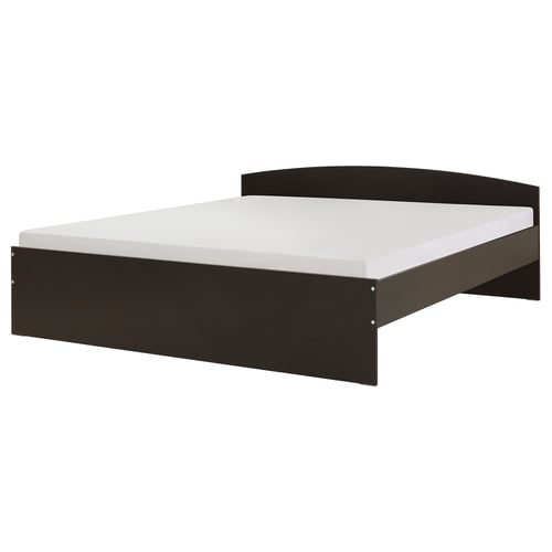 NODELAND bed: sleek black, abs plastic, melamine, rounded edges, adjustable.