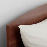 NODELAND Bed frame with headboard, medium brown, 160x200 cm