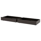 NODELAND Bed storage box, black-brown, 21x61x100 cm