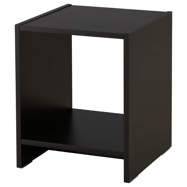 NODELAND Bedside table, black-brown, 37x39 cm