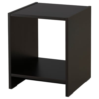 NODELAND Bedside table, black-brown, 37x39 cm