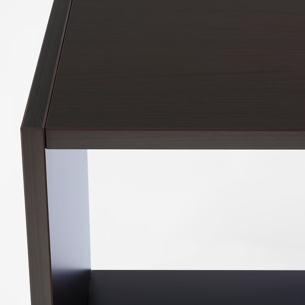 NODELAND Bedside table, black-brown, 37x39 cm