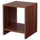 NODELAND Bedside table, medium brown, 37x39 cm