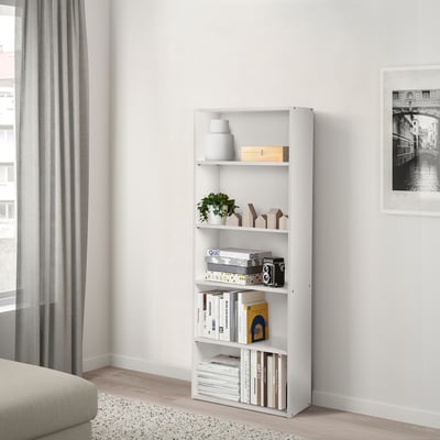 NODELAND Bookcase, white, 60x24x161 cm