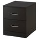 NODELAND Chest of 2 drawers, black-brown, 43x45 cm