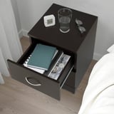 NODELAND Chest of 2 drawers, black-brown, 43x45 cm