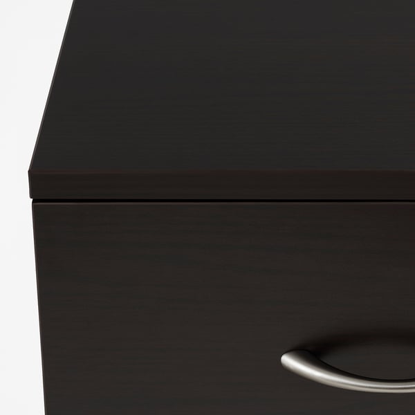 NODELAND Chest of 2 drawers, black-brown, 43x45 cm