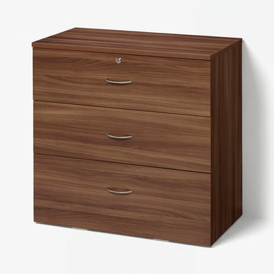 NODELAND Chest of 3 drawers, medium brown, 80x78 cm
