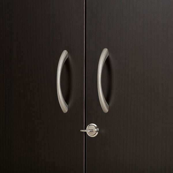 NODELAND Wardrobe with 3 doors, black-brown, 120x52x202 cm