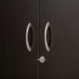 NODELAND Wardrobe with 3 doors, black-brown, 120x52x202 cm