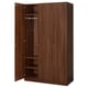 Option: NODELAND Wardrobe with 3 doors, medium brown, 120x52x202 cm