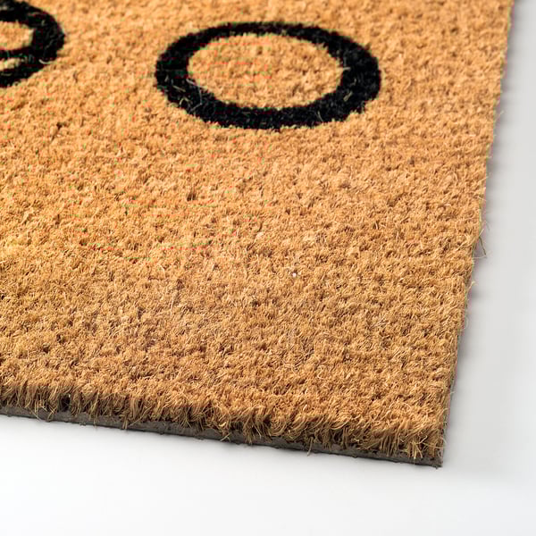 ÖNSLEV Door mat, natural/black, 40x70 cm