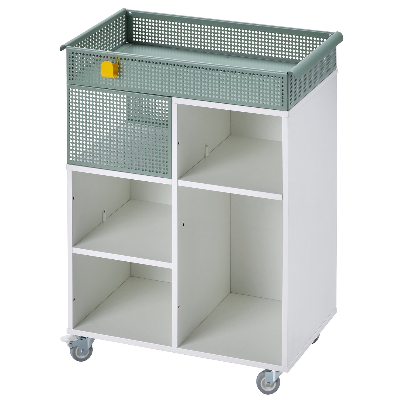 ÖVNING Trolley, white/grey-green, 54x33 cm (21 1/4x13 ")