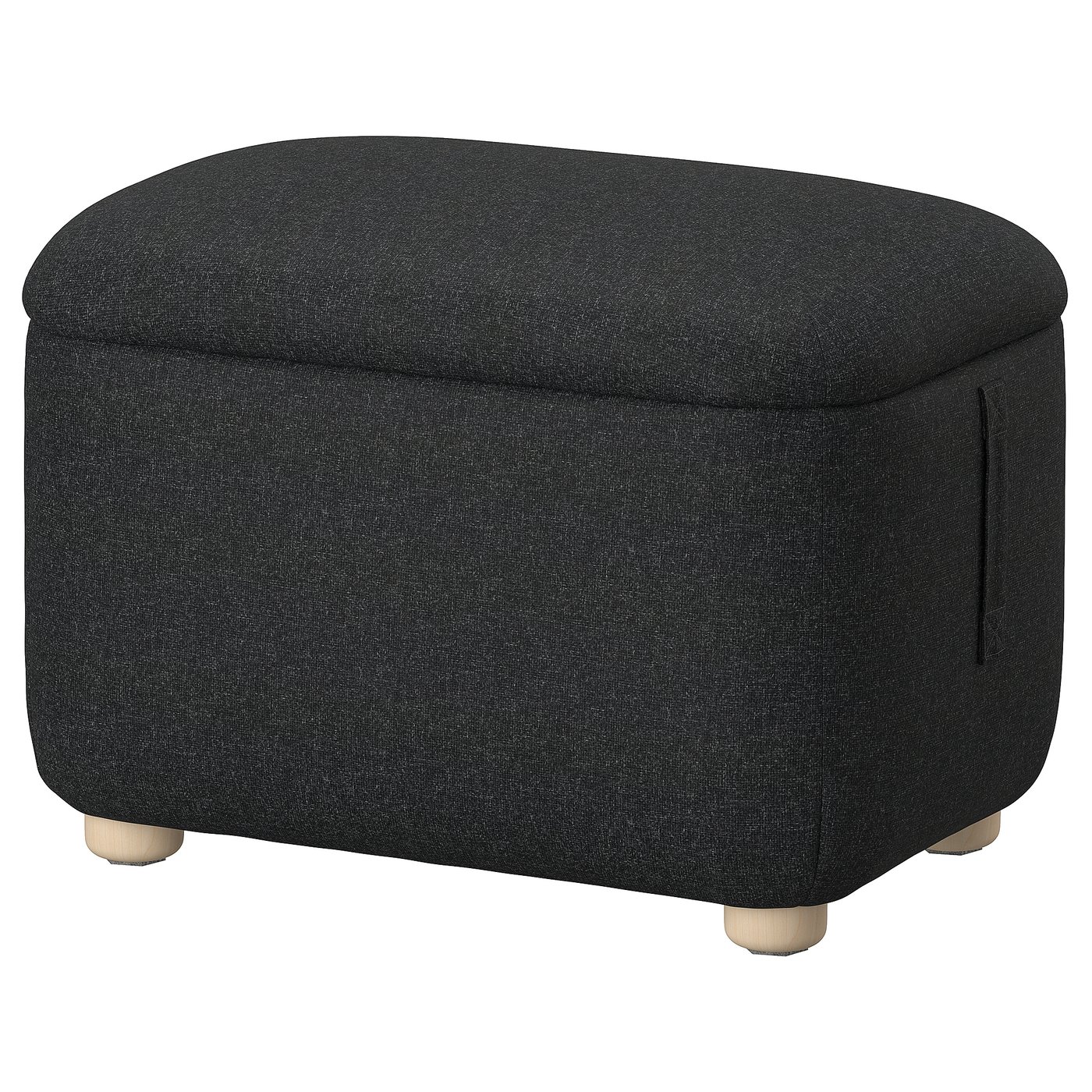OSKARSHAMN footstool with storage, Gunnared blackgrey IKEA