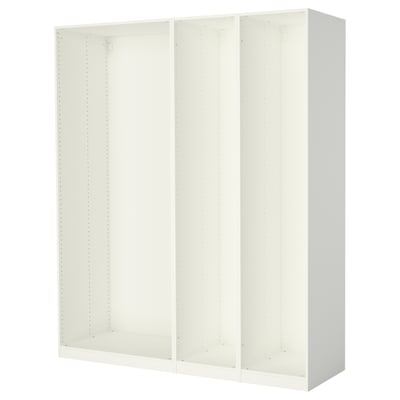 PAX 3 wardrobe frames, white, 200x58x236 cm
