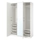 Option: PAX / FARDAL/ÅHEIM Wardrobe combination, white/high-gloss/white mirror glass, 150x60x236 cm