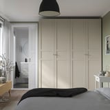 PAX / FLISBERGET Wardrobe, white/light beige, 200x60x236 cm