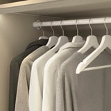 PAX / FORSAND Wardrobe combination, grey-beige/grey-beige, 150x60x236 cm