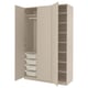 PAX / FORSAND Wardrobe, grey-beige/grey-beige, 150x60x236 cm